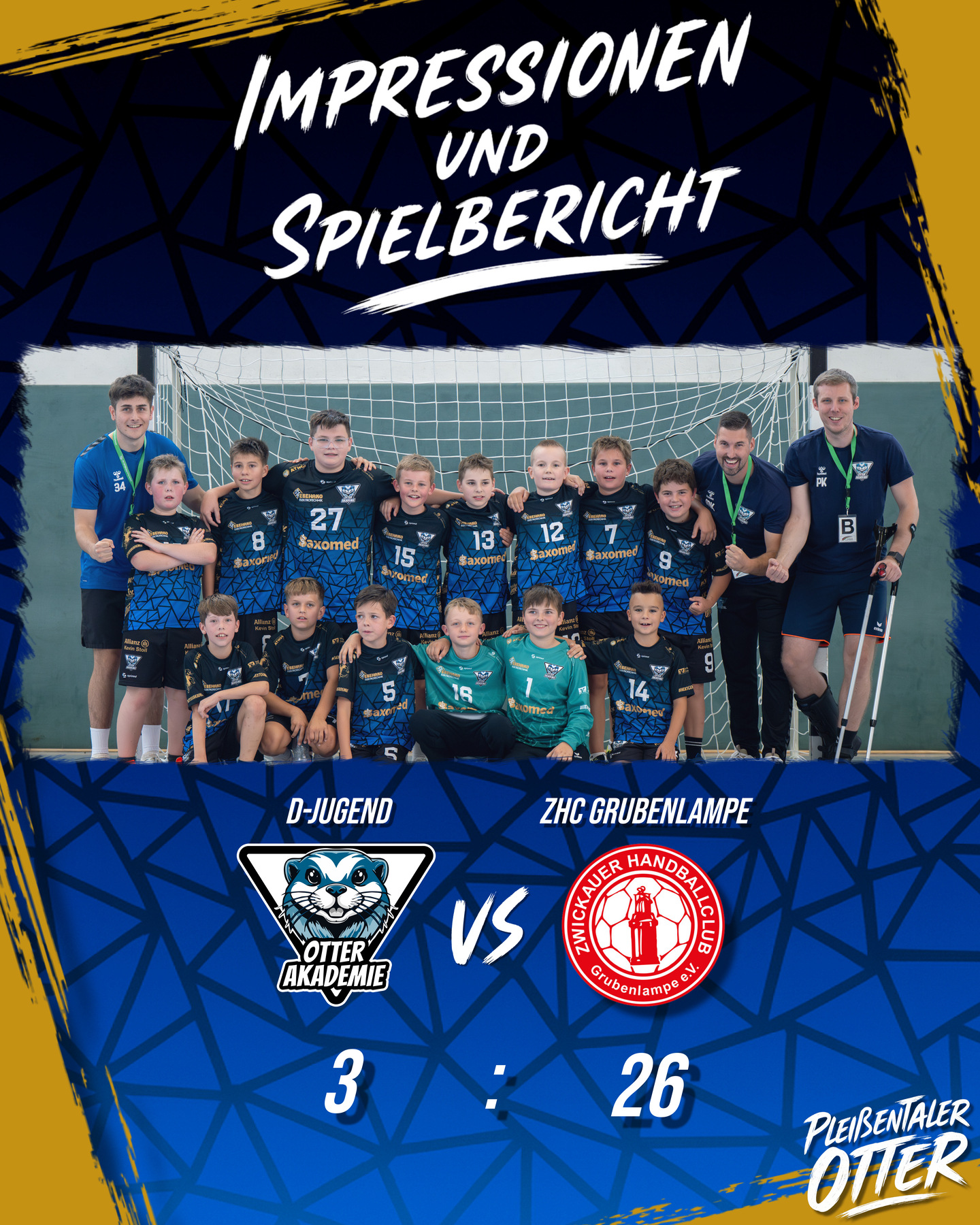 Historisches erstes D-Jugendspiel der Otter-Akademie 🦦🤾‍♂️