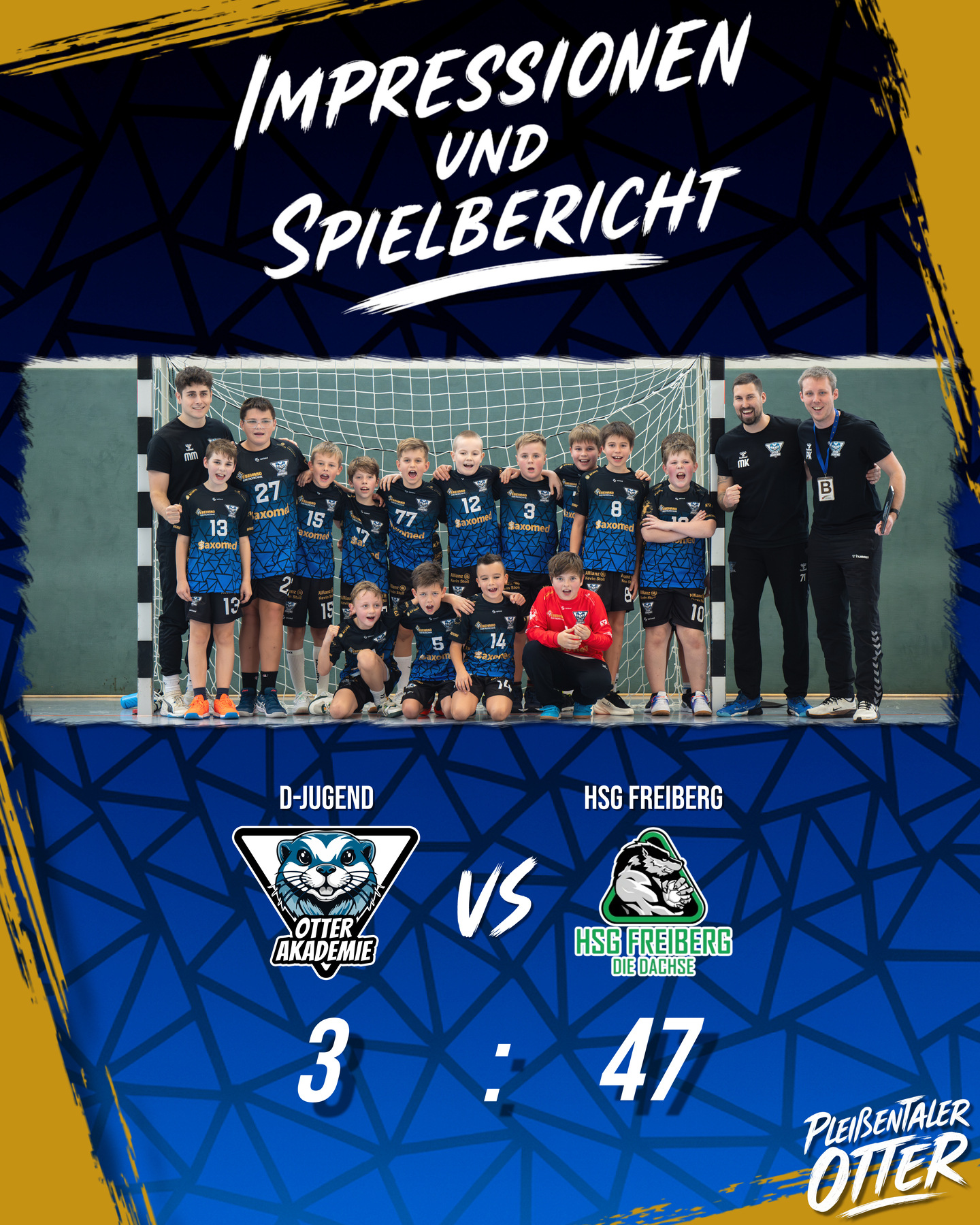 Jungotter trotzen den Dachsen aus Freiberg mit Mut und Mentalität