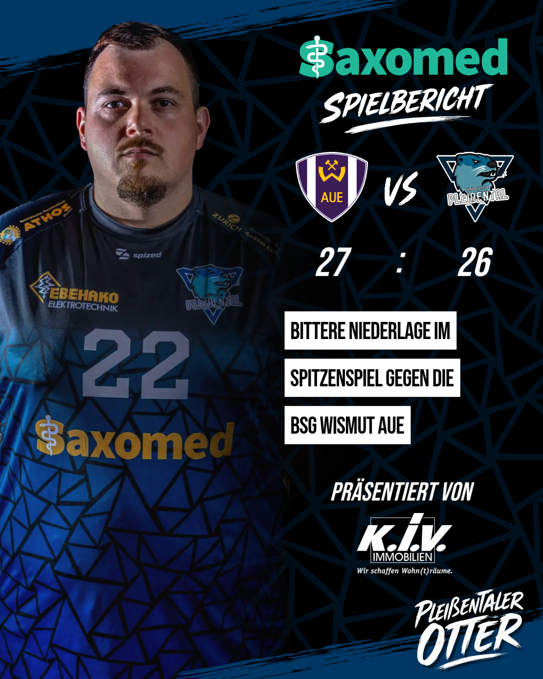 Bittere Niederlage im Spitzenspiel gegen die BSG Wismut Aue