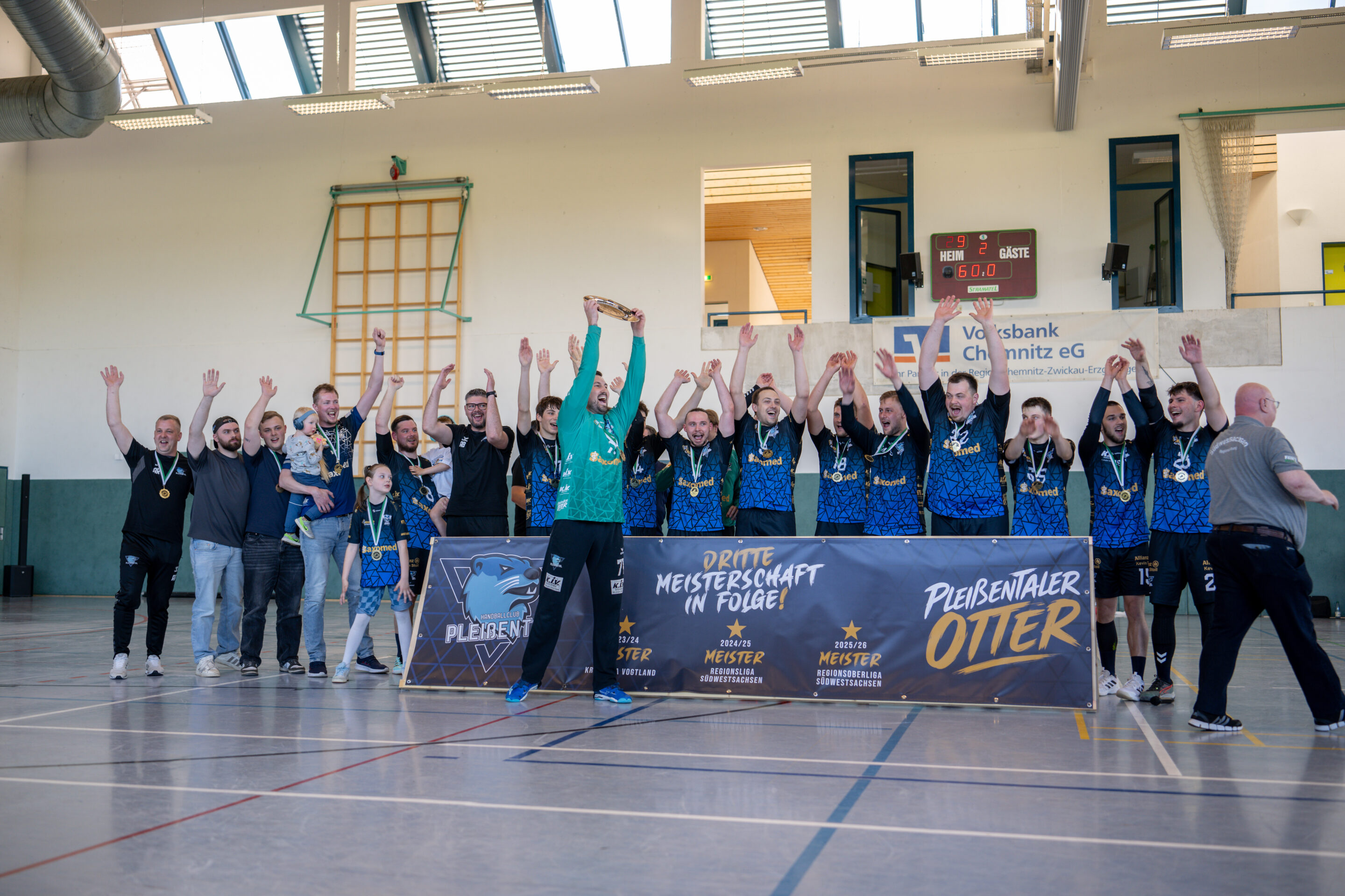 Regionsoberliga Südwestsachsen – 22. Spieltag 25.04.2026 – Handball Pleißental vs. zweite Männermannschaft HC Einheit Plauen 74